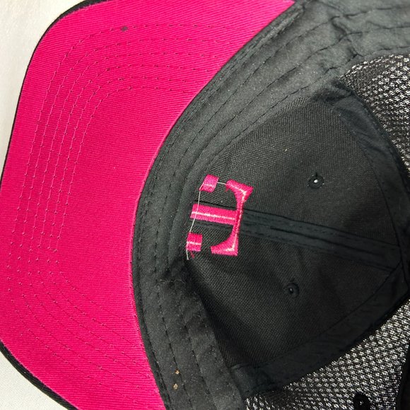 T Mobile Tuesdays Ball Cap Black Pink One Size Breathable Mesh Back Adjustable - Picture 9 of 11